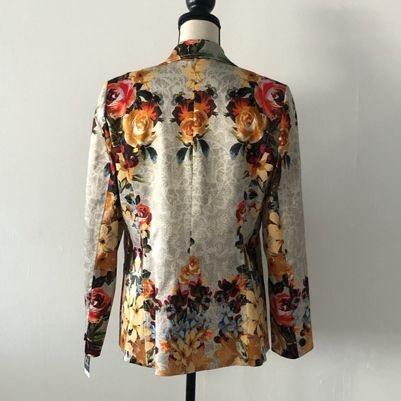 Cara Lotti Floral Print Blazer Size 48 - Picture 4 of 7